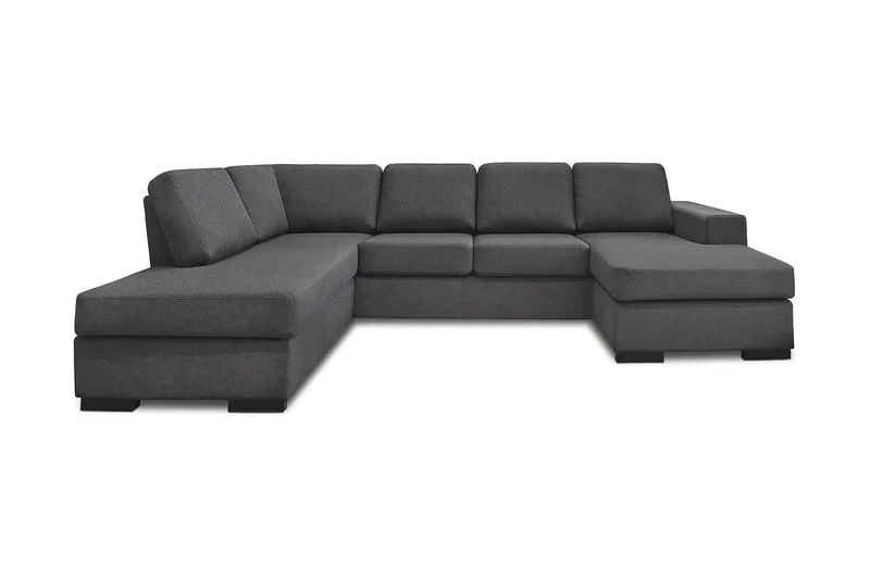 Nebraska U-soffa med Divan Höger, Mörkgrå