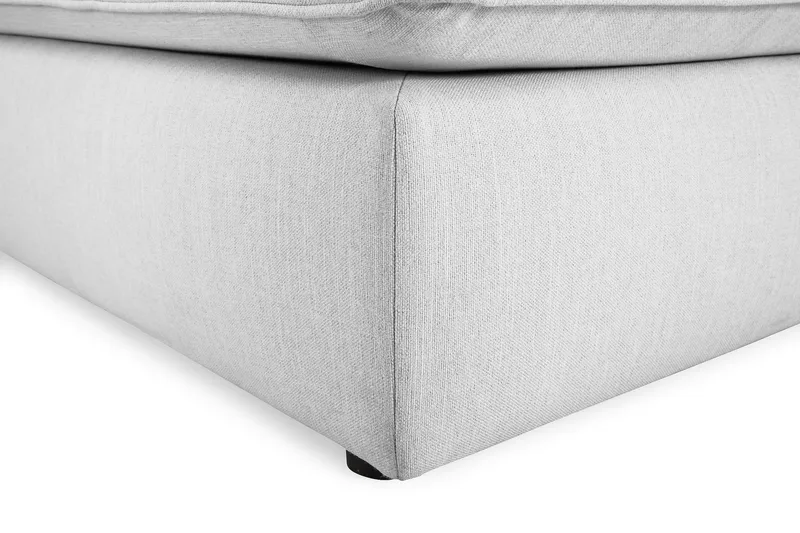 Optus Lyx 4-sits Högervänd U-formad Soffa med Divan och Schäslong i Tyg - Grå - Möbler - Soffa - U-soffa