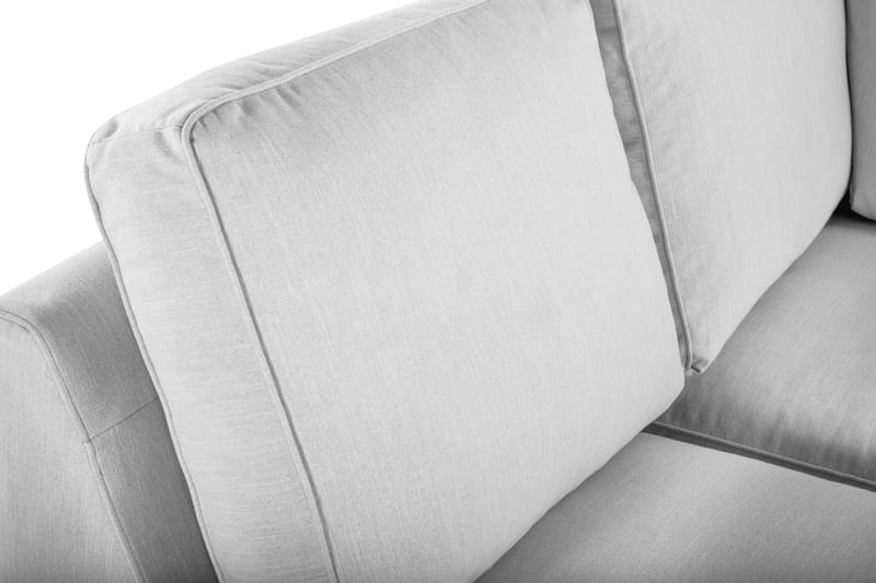 Optus Lyx 4-sits Vänstervänd U-formad Soffa med Divan och Schäslong i Tyg - Grå - Möbler - Soffa - U-soffa