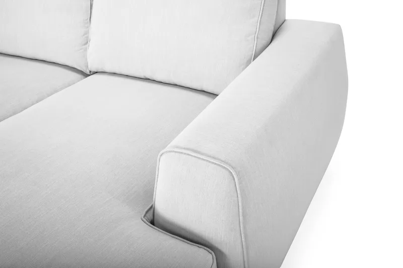 Optus Lyx 6-sits Vänstervänd U-formad Large Soffa med Divan och Schäslong i Tyg - Grå - Möbler - Soffa - U-soffa