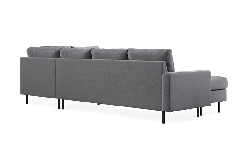 Peppe 4-sits Högervänd U-formad Soffa med Divan och Schäslong i Tyg - Ljusgrå - Möbler - Soffa - U-soffa