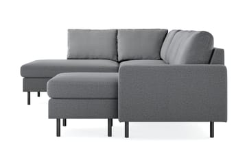 Peppe 4-sits Vänstervänd U-formad Soffa med Divan och Schäslong i Tyg - Ljusgrå - Möbler - Soffa - U-soffa