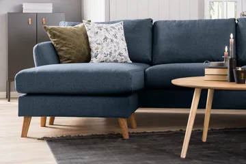 Trend 4-sits Högervänd U-formad Soffa med Divan och Schäslong i Tyg - Blå - Möbler - Soffa - U-soffa