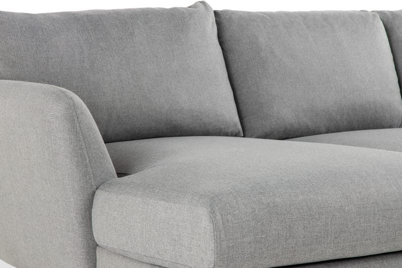 Trend 4-sits Vänstervänd U-formad Soffa med Divan och Schäslong i Tyg - Grå - Möbler - Soffa - U-soffa