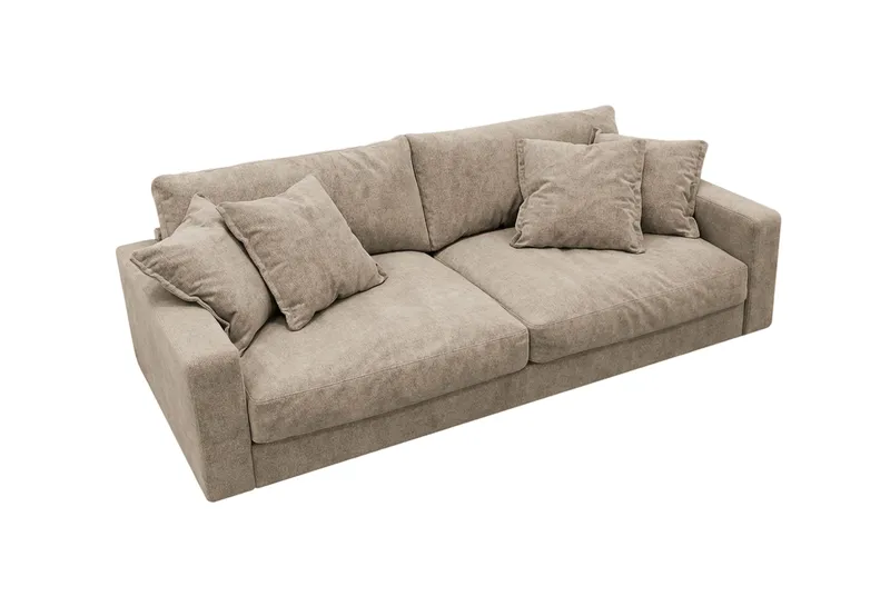 Valencia Extra Djup 3-sits Soffa i Chenille - Brun - Möbler - Soffa - 3 sits soffa