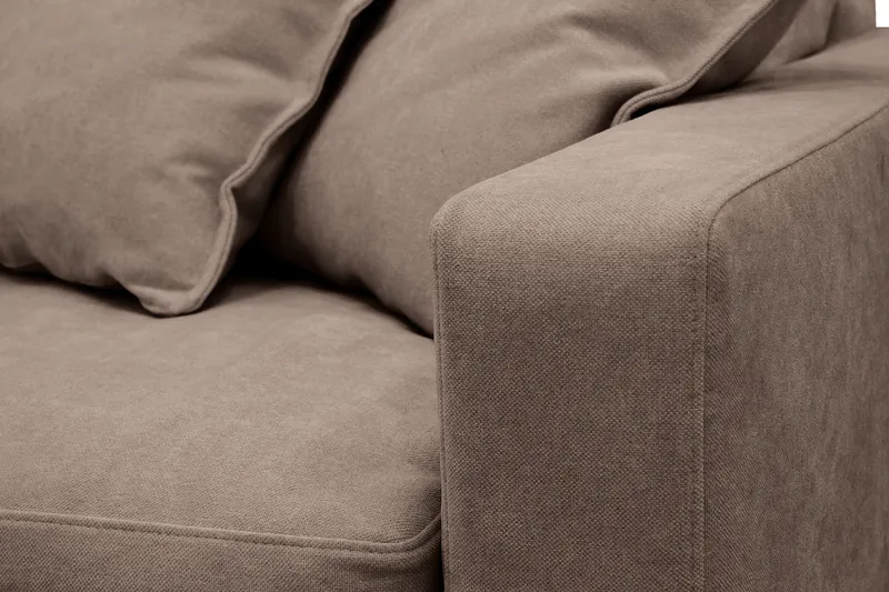 Valencia Extra Djup 3-sits Soffa med avtagbar och tvättbar klädsel - Mörkbrun - Möbler - Soffa - 3 sits soffa