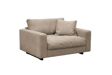 Valencia Soffgrupp Extra Djup 3-sits Soffa + Fåtölj i Chenille - Brun - Möbler - Soffa - Soffgrupp