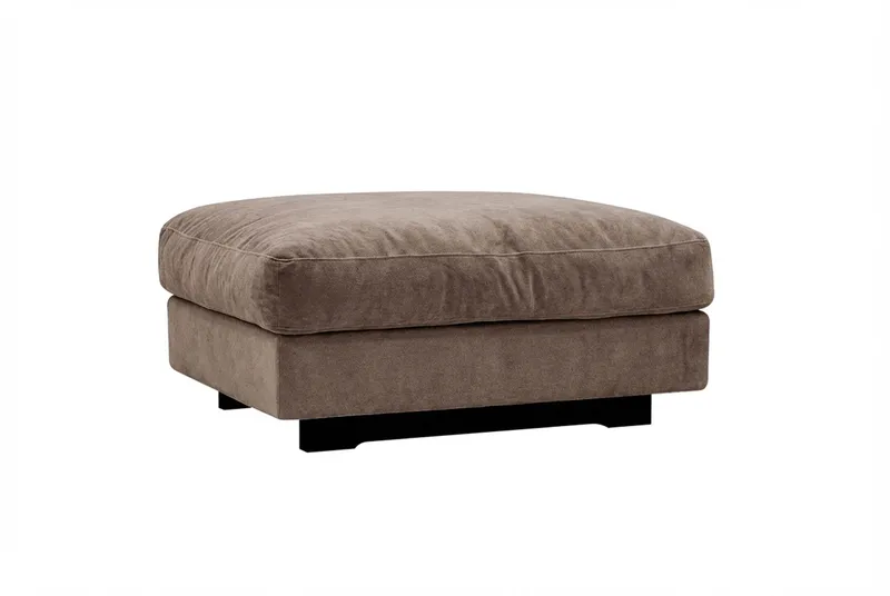 Valencia Soffgrupp Extra Djup 3-sits Soffa + Fotpall i Chenille - Mörkbrun - Möbler - Soffa - Hörnsoffa