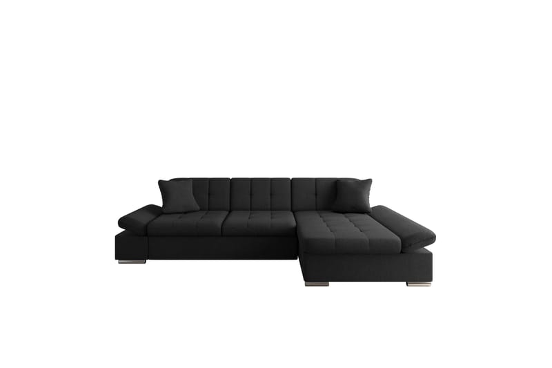 Vananda Soffa med Divan 3-sits, Svart