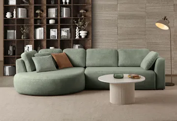 Venezia Hörnsoffa 310x75x105 cm - Liquid Green - Möbler - Soffa - Hörnsoffa