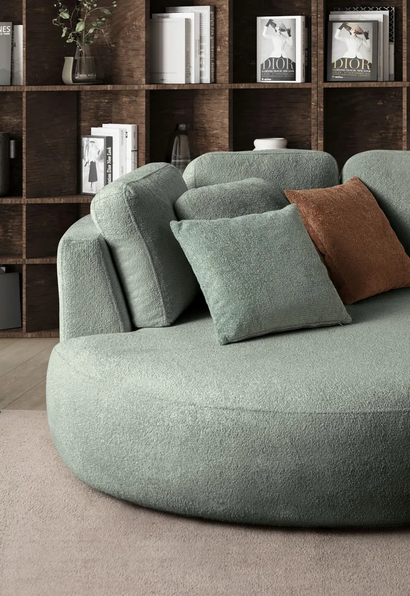 Venezia Hörnsoffa 310x75x105 cm - Liquid Green - Möbler - Soffa - Hörnsoffa