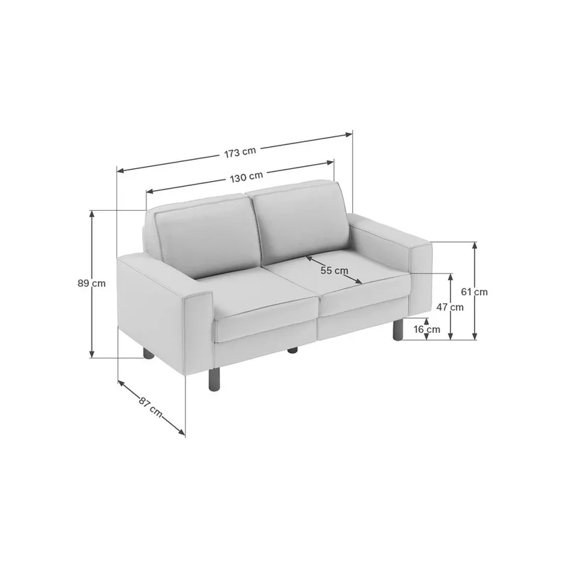 Vilsa 2-sits Soffa - Brun/Grå - Möbler - Soffa - Sammetssoffa