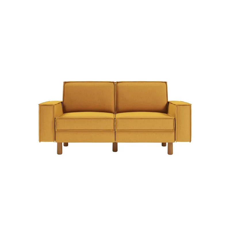Vilsa 2-sits Soffa - Senapsgul - Möbler - Soffa - Sammetssoffa