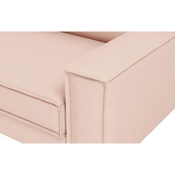 Vilsa 3-sits Mjuk Djup Soffa med Kantsydd Boxig i Tyg - Ljusrosa - Möbler - Soffa - Sammetssoffa
