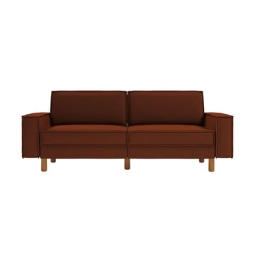 Vilsa 3-sits Mjuk Djup Soffa med Kantsydd Boxig i Tyg - Rost - Möbler - Soffa - Sammetssoffa