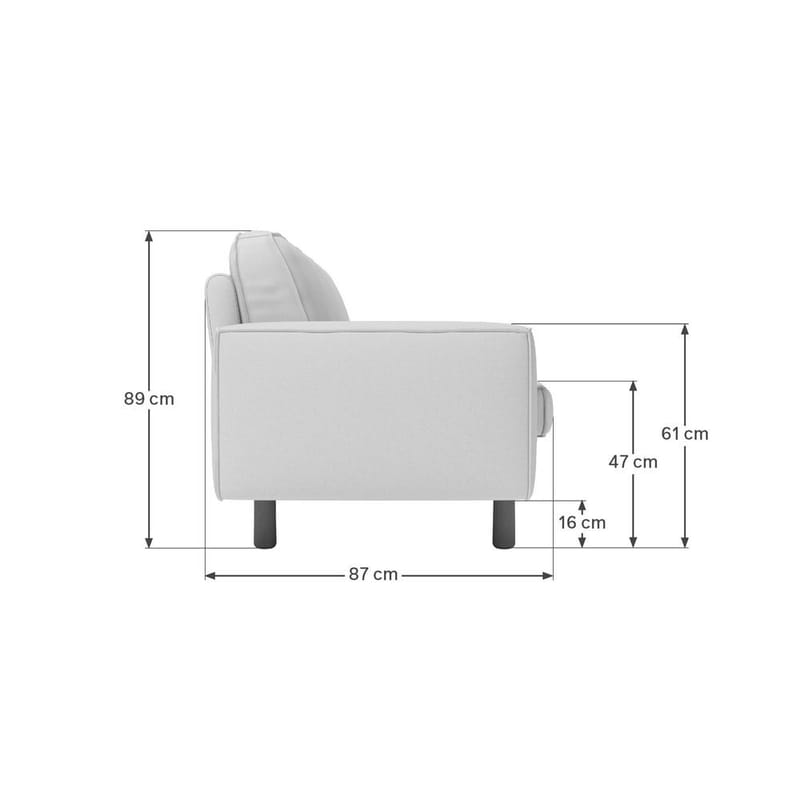 Vilsa 3-sits Soffa - Blå - Möbler - Soffa - Sammetssoffa