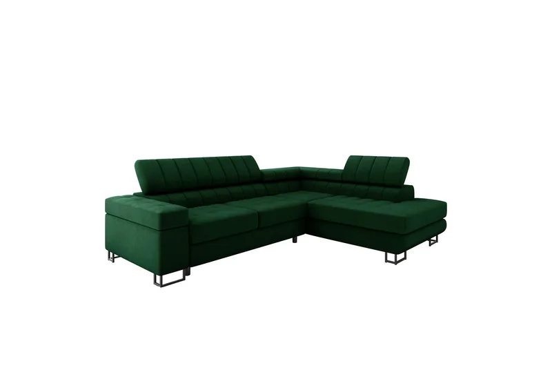 Warwick Bäddsoffa med Schäslong 3-sits, Grön
