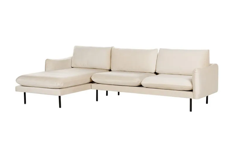 Woodal Hörnsoffa 4-sits - Beige/Svart - Möbler - Soffa - Divansoffor & schäslongsoffa