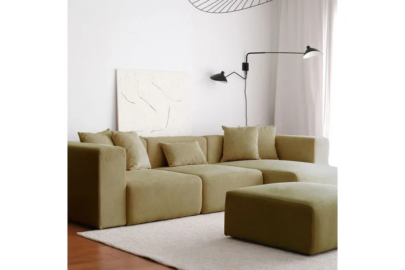 Yolo Soffa med Divan 6-sits, Khaki