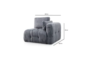Yvara Soffa 2-sits - Grå - Möbler - Soffa - Modulsoffor - Komplett modulsoffa