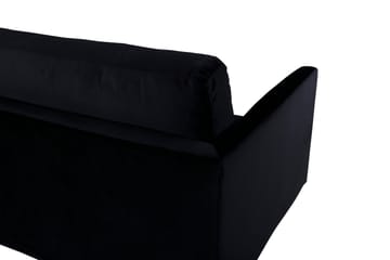 Zoom 3-sits Soffa i Sammet - Svart - Möbler - Soffa - Sammetssoffa