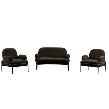 Zyricus Soffgrupp 2-sits Soffa + 2 Fåtöljer Teddy - Antracit - Möbler - Soffa - Soffgrupp