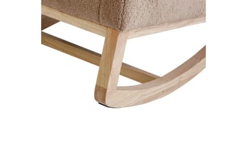Alsta Fåtölj i Boucle med Träunderrede - Kamelbeige - Möbler - Stolar & fåtöljer - Fåtölj