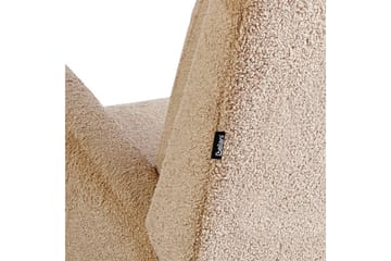 Alsta Fåtölj i Boucle med Träunderrede - Kamelbeige - Möbler - Stolar & fåtöljer - Fåtölj