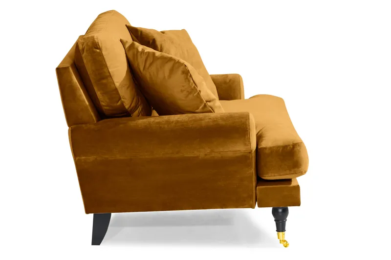 Andrew Loveseat Sammet - Amber/Mässing - Möbler - Stolar & fåtöljer - Fåtölj