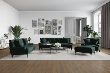 Andrew Loveseat Sammet - Mörkgrön/Krom - Möbler - Stolar & fåtöljer - Fåtölj