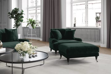 Andrew Loveseat Sammet - Mörkgrön/Krom - Möbler - Stolar & fåtöljer - Fåtölj