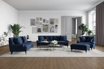 Andrew Loveseat Sammet - Midnattsblå/Krom - Möbler - Stolar & fåtöljer - Fåtölj