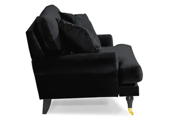Andrew Loveseat Sammet - Svart/Mässing - Möbler - Stolar & fåtöljer - Fåtölj