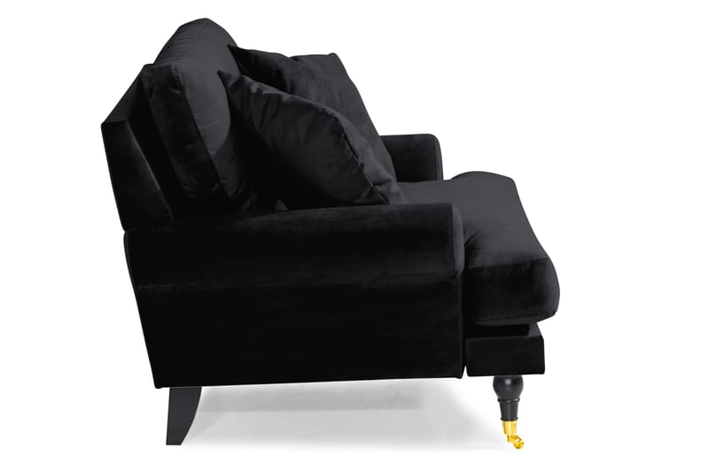 Andrew Loveseat Sammet - Svart/Mässing - Möbler - Stolar & fåtöljer - Fåtölj