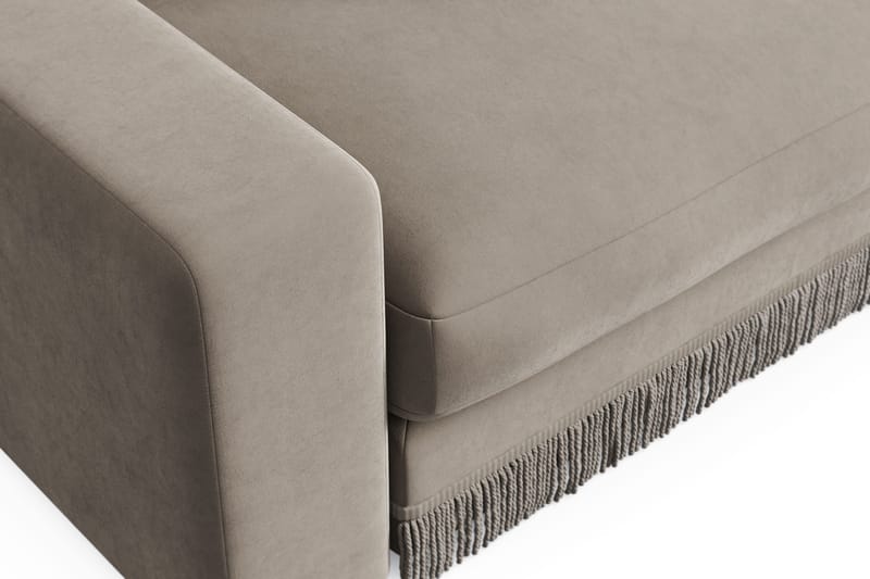 Arken Lyx Djup Sammetsfåtölj - Beige - Möbler - Stolar & fåtöljer - Fåtölj