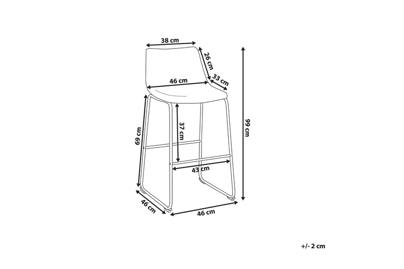 Franks Barstol 46 cm - Grå - Möbler - Stolar & fåtöljer - Barstol & barpall