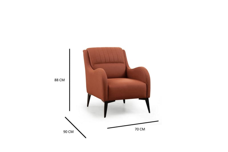 Daler Fåtölj i Tyg - Terrakotta - Möbler - Stolar & fåtöljer - Fåtölj
