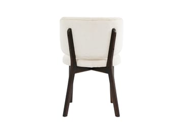 Eira Matstol och Köksstol i Trä med Rökt Ekutseende med Rundad Rygg och Tygsits - Beige - Möbler - Stolar & fåtöljer - Matstol & köksstol