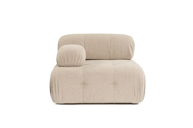 Belgin Vänstermodul / Fåtölj med utfällbara armstöd och ryggstöd, Peach