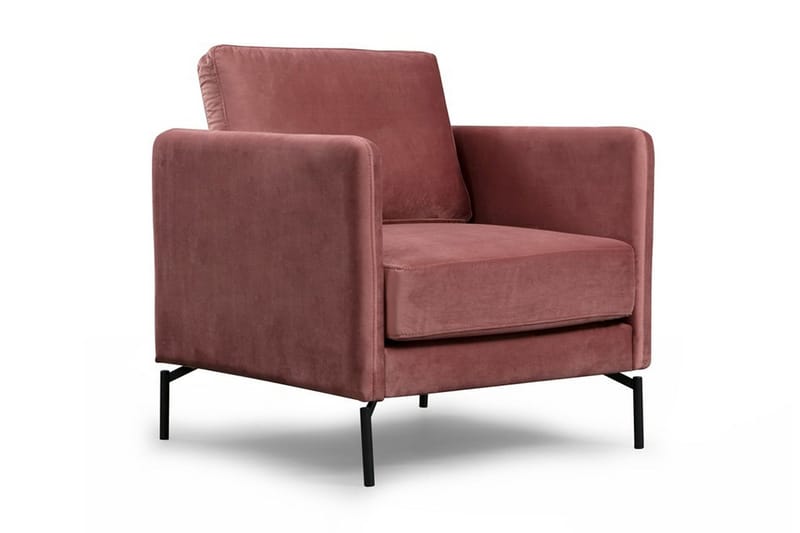 Bramelia Modern Fåtölj i Sammet, Rosa
