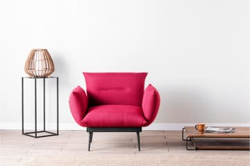 Bramelia Modern Fåtölj i Tyg med Metallben - Ceriserosa - Möbler - Stolar & fåtöljer - Fåtölj