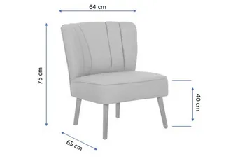 Caulk Fåtölj med Armstöd - Röd - Möbler - Stolar & fåtöljer - Fåtölj - Fåtölj utan armstöd