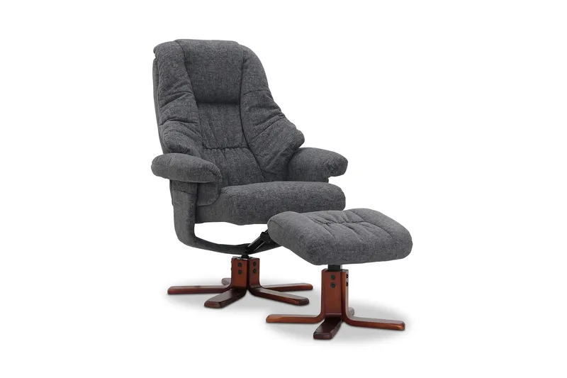 Comfy Fåtölj med Snurr Tyg, Grå