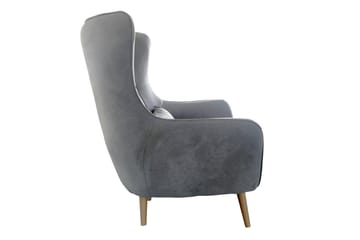Fåtölj LORD med fotpall - Beige - Möbler - Stolar & fåtöljer - Fåtölj - Öronlappsfåtölj