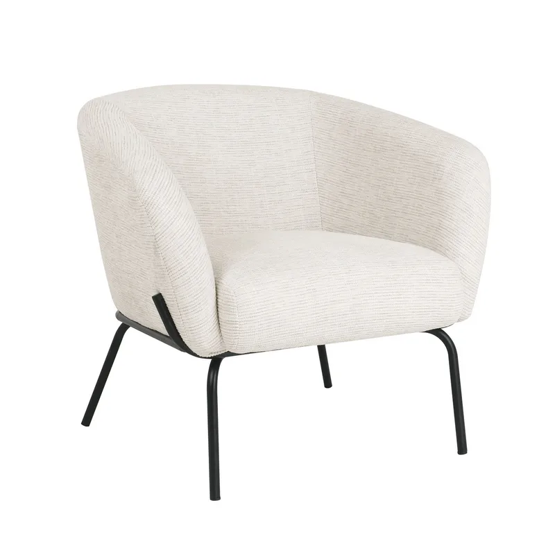 Fåtölj Micky 110x40xh74 cm, Melamin med ekbark, Ljusbeige