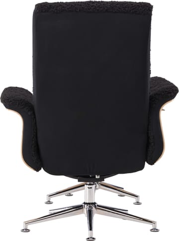 Hagön reclinerfåtölj med fotpall - Svart/oljad ek - Antracit teddy - Möbler - Stolar & fåtöljer - Fåtölj - Fåtölj med fotpall