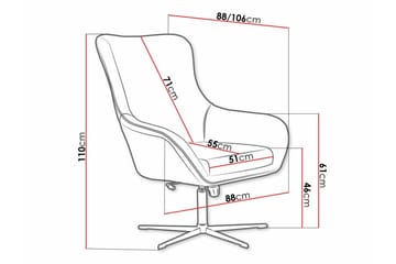 Laytown Modern Fåtölj i Sammet - Orange - Möbler - Stolar & fåtöljer - Fåtölj