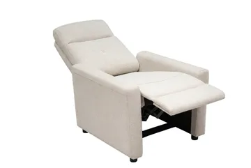 Leia Manuell Reclinerfåtölj i Tyg - Beige - Möbler - Stolar & fåtöljer - Fåtölj - Biofåtölj & reclinerfåtölj