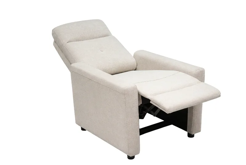 Leia Manuell Reclinerfåtölj i Tyg - Beige - Möbler - Stolar & fåtöljer - Fåtölj - Biofåtölj & reclinerfåtölj