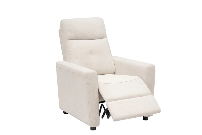 Leia Manuell Reclinerfåtölj i Tyg - Beige - Möbler - Stolar & fåtöljer - Fåtölj - Biofåtölj & reclinerfåtölj